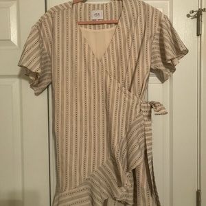 JOA wrap dress with ruffle